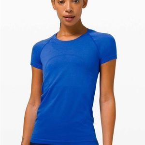 Blue Lululemon Swiftly Tech Short Sleeve Shirt 2.0